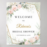 Bogo rose gold flowers eucalyptus and gold Welcome