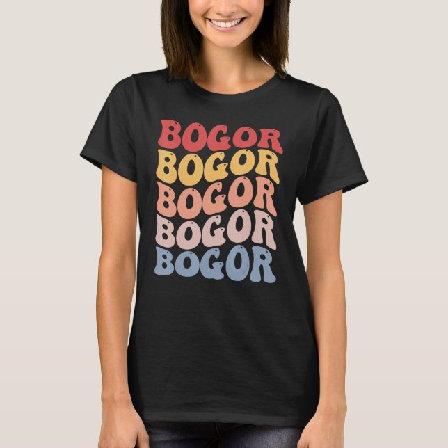 Bogor City Groovy Retro T-Shirt (Front)