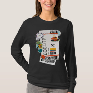 Bogotá Colombia City Skyline Silhouette Outline Sk T-Shirt