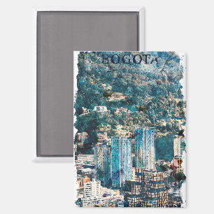 Bogota Colombia Cityscape View Magnet