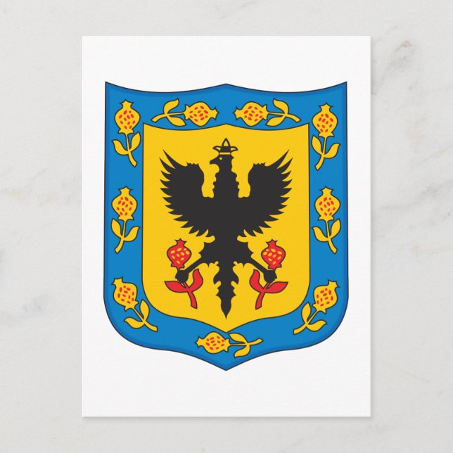 Bogota Colombia Coat of Arms Postcard (Front)