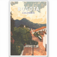 Bogota Colombia Illustration Travel Art Vintage