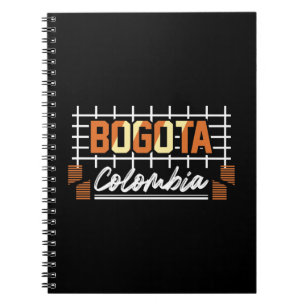 Bogota Colombia Retro Typography Design Notebook