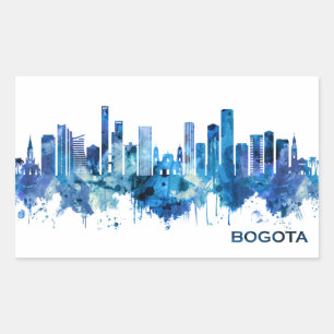 Bogota Colombia Skyline Blue Sticker