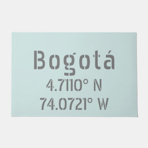 Bogotá Latitude and Longitude Coordinates  Doormat
