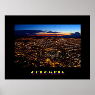 Bogotá Night Panorama Poster