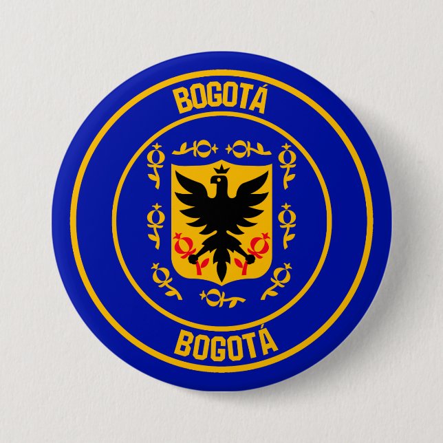 Bogotá Round Emblem 3 Inch Round Button (Front)