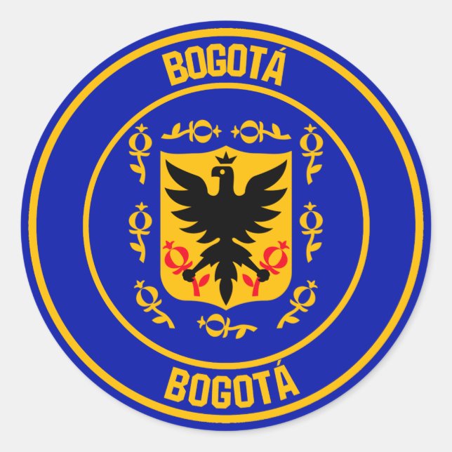 Bogotá Round Emblem Classic Round Sticker (Front)