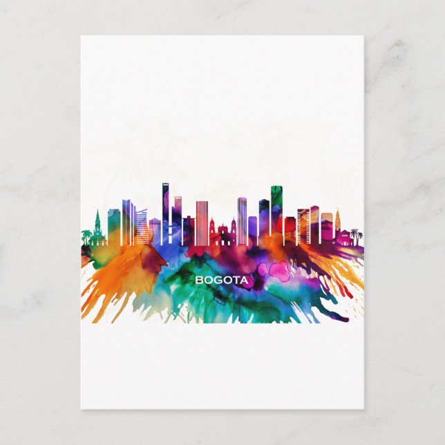 Bogota Skyline Invitation Postcard (Front)