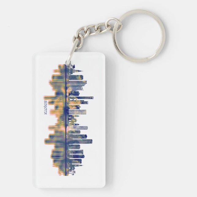Bogota Skyline Keychain (Back)