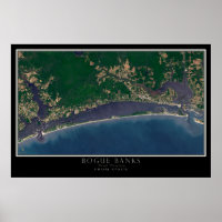 Bogue Banks North Carolina From Space Satellite Ma
