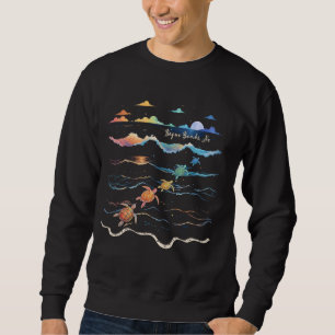 Bogue Banks North Carolina Sea Turtle Lover Beach Sweatshirt