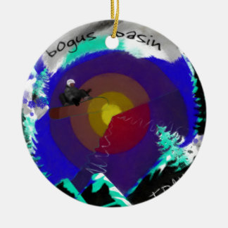 Bogus Basin Idaho Ceramic Ornament