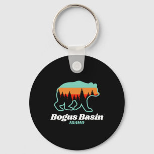 Bogus Basin Idaho Skiing Snowboarding Bear  Keychain