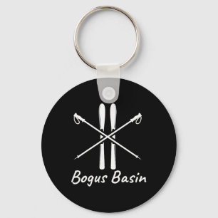 Bogus Sin Idaho Ski Skier Skiing Poles Winter Vaca Keychain