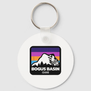 Bogus Sin Idaho Skiing Snowboarding Mountains Fami Keychain