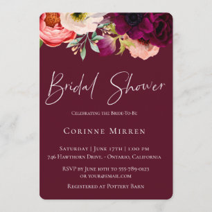 Bohême Blooms Invitation de douche nuptiale
