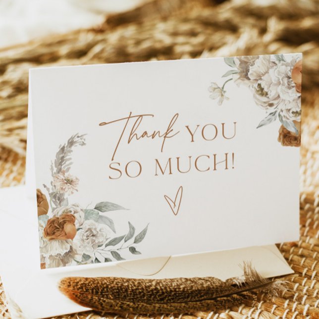 BOHEME Boho Earthy Terracotta Merci Floral (Créateur téléchargé)
