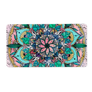 Bohème coloré aquarelle Floral Mandala