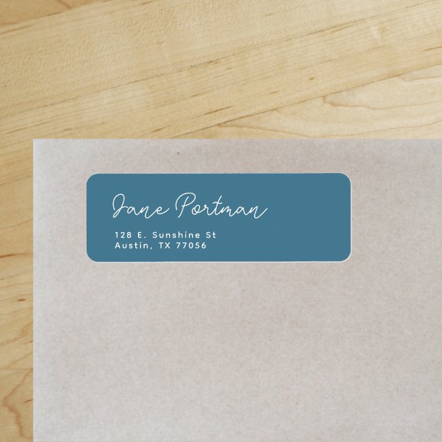 Bohème minimal tendance Ocean Blue Adresse de reto (Créateur téléchargé)