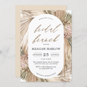 Bohême Pampas Grass Bridal Brunch Invitation