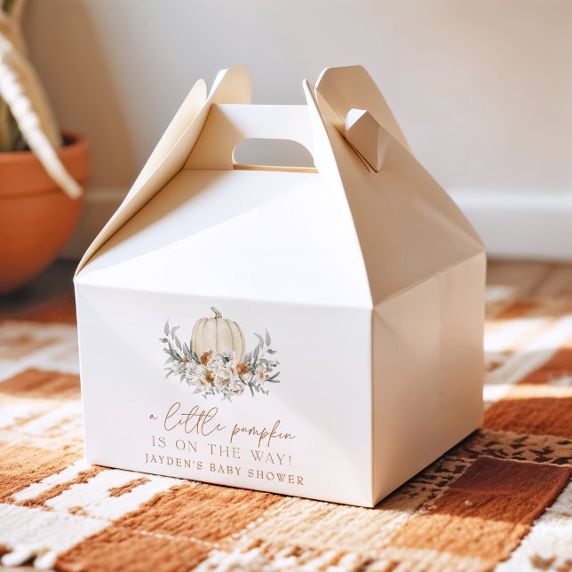 BOHEME Terracotta Floral Pumpkin Baby Shower Favor Box (Creator Uploaded)