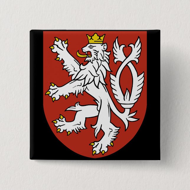 bohemia emblem 2 inch square button (Front)