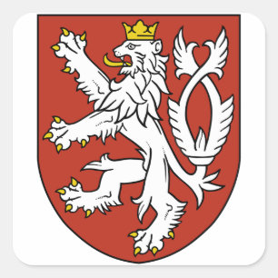 bohemia emblem square sticker