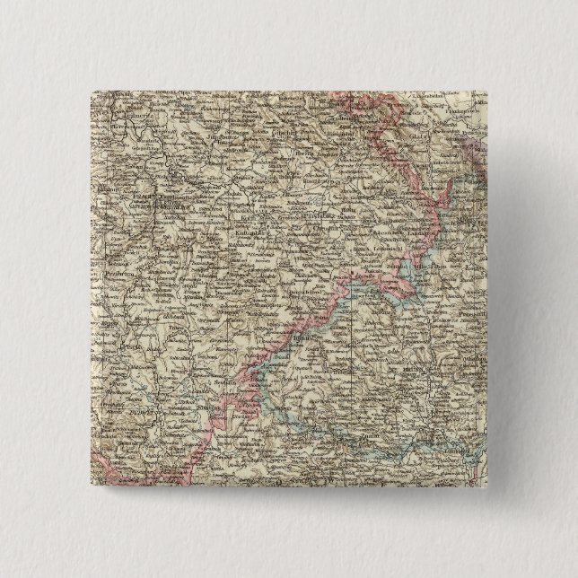 Bohemia, Moravia, Austrian Silesia 2 Inch Square Button (Front)