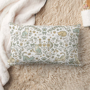 Bohemia Style Cat Pattern Lumbar Pillow