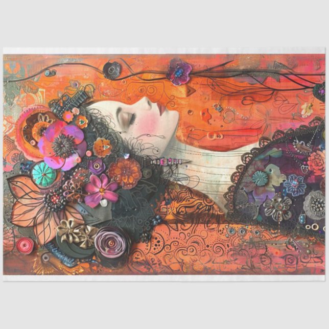 Bohemia Tapestry Hippie Decoupage Tissue Paper (Front)