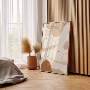 Bohemian Abstract Beige Poster