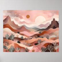 Bohemian Abstract Desert Dunes – Dreamy Landscape
