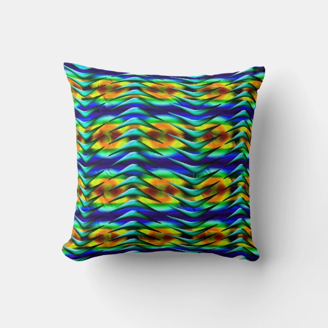 Bohemian Abstract Geometric  Throw Pillow (Front)