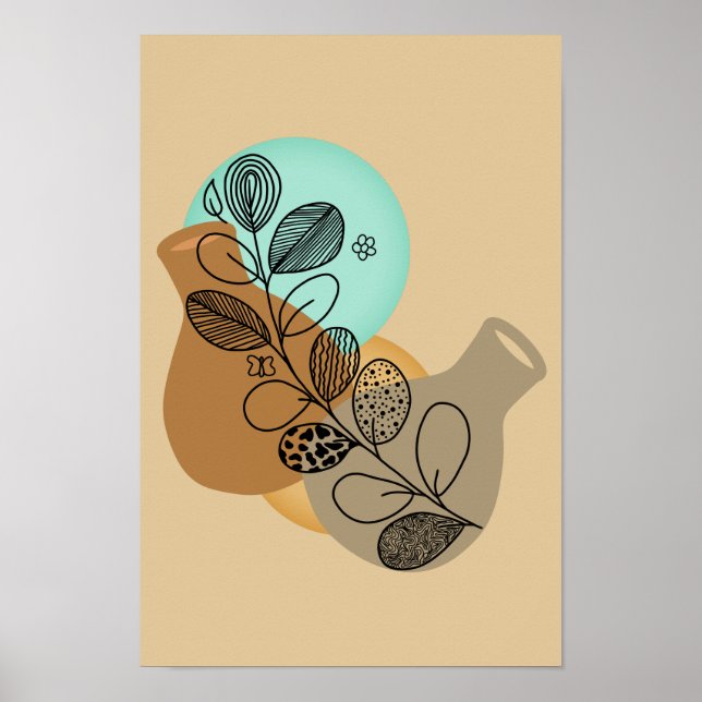 BOHEMIAN ABSTRACT MINIMALIST WITH ZENTANGLE POSTER (Front)