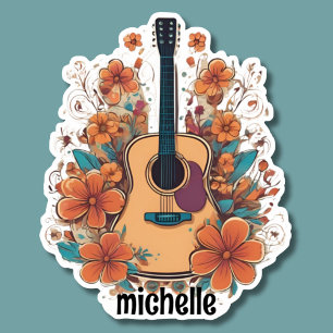 Bohemian Acoustic Guitar Monogram 