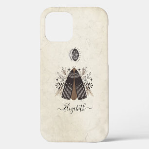 Bohemian Antique Butterfly Moth  iPhone 12 Case