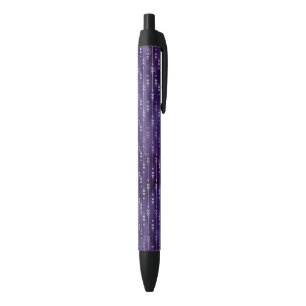 Bohemian Arrows Purple Watercolor Metallic Black Ink Pen