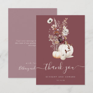 Bohemian Autumn Wedding Thank You Card