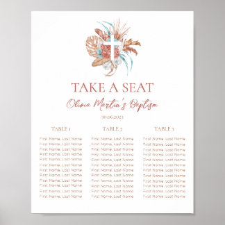 Bohemian Baptism Boho Christening Seating Chart 2