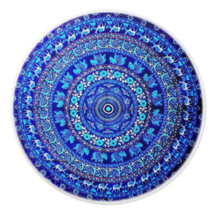 Bohemian blue door knob