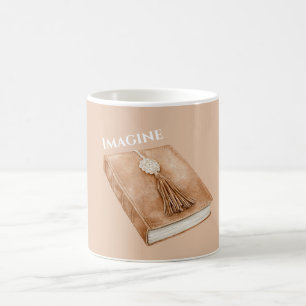 Bohemian Boho Brown Tan Book Bookmark Coffee Mug