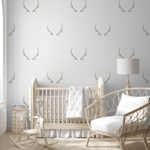 Bohemian Boho Deer Antlers Modern Simple Wallpaper