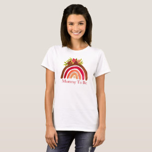 Bohemian Boho Rainbow Baby Shower Earthy Cute T-Shirt