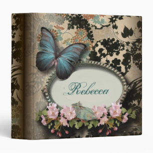 Bohemian Botanical butterfly Paris bridal shower Binder
