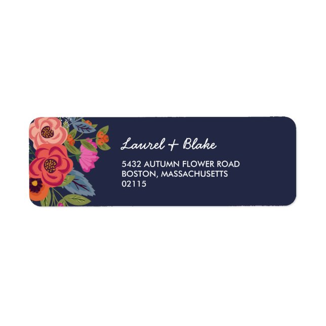 Bohemian Bouquet - Navy Blue (Front)