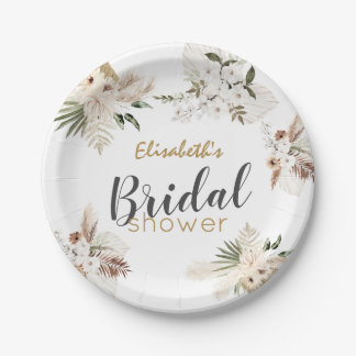 Bohemian Bridal Shower Classic Paper Plate