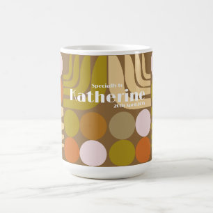 Bohemian Brown Green Orange Coffee Mug