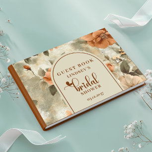 Bohemian Burnt Orange Bridal Shower Guest Book