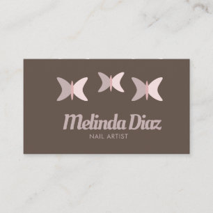 Bohemian Butterflies Beauty Eyelashes Salon  Busin Business Card